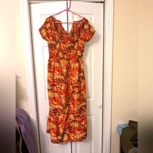 Off the shoulder sun dress. Light and airy.